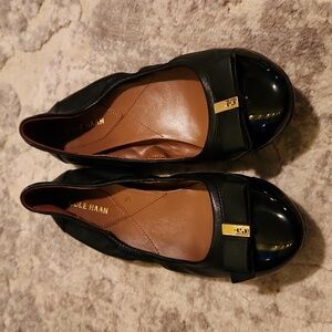 Cole Haan Black Leather Ballet Flats Size 7